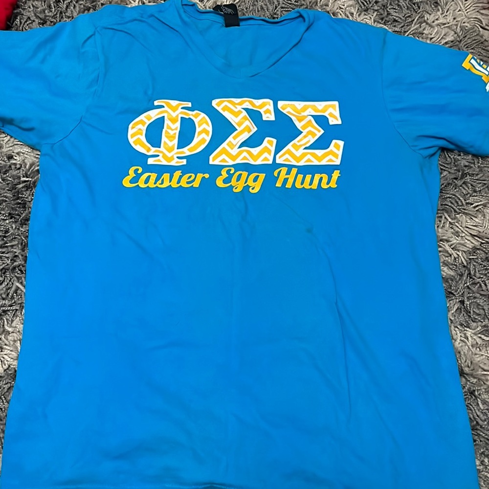 Blue short sleeve T-shirt (Phi Sigma Sigma)